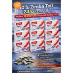 ANI OFİS KIRTASİYE A K Zımba Teli 24/6 Büyük – 10’lu Paket (Toplam 10.000 Tel) / Dayanıklı Metal Tel