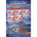 ANI OFİS KIRTASİYE A K Zımba Teli 24/6 Büyük – 5’li Paket (Toplam 5000 Tel) / Dayanıklı Metal Tel