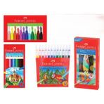 Anı Ofis Kırtasiye Faber Castel Boya Seti (12'li Kuru Boya + 12'li Keçeli Kalem + 12'li Pastel Boya + 12'li Sulu Boya)