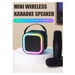 ANI OFİS KIRTASİYE Portatif Taşınabilir Işıklı Mikrofonlu Çocuk Karaoke Hoparlör Seti