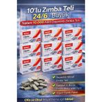 Anı Ofis Kırtasiye Zımba Teli 24/6 Büyük – 10’lu Paket (Toplam 10.000 Tel) / Dayanıklı Metal Tel - 10 PAKET