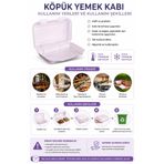 Anı Plastik Orta Boy Köpük Sandviç Kabı 100'Lü