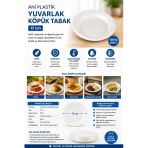 Anı Plastik Yuvarlak Köpük Tabak 17 Cm 100'Lü