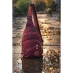 Anıl Bags Unisex Krinkıl Su Geçirmez Çanta, Çapraz Askılı Omuz ve Göğüs Çantası, Bodybag - Bordo