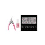 Anıl Gel Polish Tips Yarimay Şafaf 500’lü + Mxbon Fırçalı Yapıştırıcı 7’Gr + Protez Tırnak Tıps Makası (3’lü set)