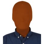 Aniler Üniseks Tam Yüz Örtüsü Cadılar Bayramı Kostümü Cosplay Zentai Hood Maskesi (Tek Beden, Kahverengi)