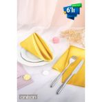 Anılsan 6’lı %100 Pamuk Kumaş Peçete Sarı 50x50 Cm Mutfak Bezi Sofra Sunum Servis Peçetesi