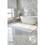 Anılsan Alora Beyaz Büyük Ayak Havlusu - 60x130 Cm , 690GR %100 Pamuk, Spa Ve Otel Banyo Paspası