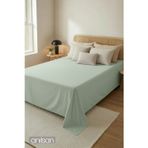Anılsan CAMELIA Tek/Çift Kişilik Düz Ranforce Lastiksiz Çarşaf - Mint Yeşili %100 Pamuk