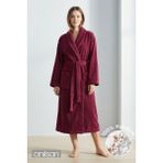 Anılsan Şalyaka Bornoz Bordo %100 Pamuk Unisex Spa Için Ideal Kadın/Erkek - S - M