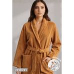 Anılsan Şalyaka Bornoz Turuncu %100 Pamuk Unisex Spa Için Ideal Kadın/Erkek - S - M