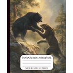 Animal vs Animal Battles Dangerous Fights Deadliest Rumble Royale Showdown for Kids Epic Matchups Creature Smackdown Wide Ruled Composition Notebook ... Cover Cool Design Black Bear Mountain Lion