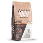 Animal World Somonlu ve Pirinçli Kısırlaştırılmış 1,5 kg Yetişkin Kuru Kedi Maması