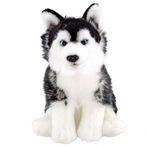 Animals Of The World Floppy Siyah Husky 28 cm Peluş Oyuncak