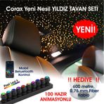 Animasyonlu Yıldız Tavan Uygulama Seti, Fiber Optik Aydınlatma Kurulum Kiti Çok Renkli