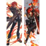Anime - Gensgin Impact - Diluc Desenli Sarılma Yastığı Kılıfı - 50 x 140