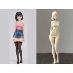 Anime Girl Figure - Detaylı Tasarım Estetik Anime Kız Figürü - Koleksiyonluk Biblo, Oyuncu Masası Aksesuarı ve boyanabilir biblo Dekoru - Anime Severler İçin Şık ve Yaratıcı Hediye