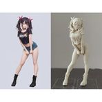 Anime Girl Figure - Detaylı Tasarım Estetik Anime Kız Figürü - Koleksiyonluk Biblo, Oyuncu Masası Aksesuarı ve boyanabilir heykel - Anime Severler İçin Şık ve Yaratıcı Hediye