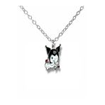 Anime Kuromi Eros Figürlü Kolye – 60 Cm Zincirli Sevimli Gotik Aşk Temalı Takı