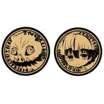 Anime Mantar Bardak Altlığı Agatsuma Zenitsu/Hashibira Inosuke Yuvarlak Bardak Altlıkları İçecekler için 2'li Bardak Altlığı Kahve Kaymaz Isıya Dayanıklı Cam Bardak Altlıkları Restoran Ev Ofis için
