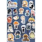 Anime Marketi 21 Adet Karışık Anime Laptop Sticker Seti Canlı Renkli Tasarımlar
