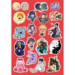 Anime Marketi Anime Karışık Sticker Seti Ajanda Telefon Laptop Sticker Seti 21 Adet