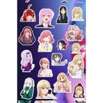 Anime Marketi Anime Kızları Sticker Seti - Ajanda - Laptop - Telefon Sticker Seti (17 Adet)