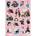 Anime Marketi Demon Slayer Karakterleri Temalı Sticker Seti Ajanda Laptop Telefon Sticker Seti 18 Adet