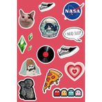Anime Marketi Karışık Laptop Sticker Seti (15 Adet)