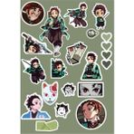 Anime Marketi Tanjiro Kamado Anime Temalı Sticker Seti Ajanda Laptop Telefon Sticker Seti 18 Adet