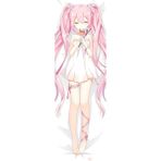 Anime Miku Hatsune Sakura Desenli Tasarım Çift Yön Baskılı Sarılma Yastığı Kılıfı - 50 x 140