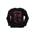 Anime Pain Retro Harajuku Japanese Japonca Urban Uzun Kollu Tişört Baskılı T-Shirt Siyah