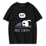 Anime T-Shirt yazlık tişört erkek kız çocuk içi boş figür Anime baskılı kısa kollu tişört nefes alır moda siyah beyaz gri top Cosplay Anime Game Lovers için hediyeler, Tip 4, S