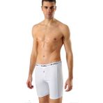 Anıt 1114 Erkek Likralı Uzun Boxer 6'Lı - Beyaz