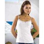 Anıt 2173 Jakarlı Dantelli Atlet - Beyaz