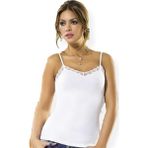 Anıt 2174 Kadın Askılı Dantelli Atlet - Beyaz