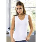 Anıt 2175 V Yaka Dantelli Atlet - 2XL - Beyaz