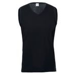 Anıt Erkek Siyah Kolsuz V Yaka Ribana t Shirt