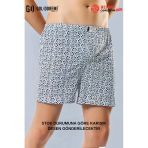 Anıt Premium Erkek %100 Pamuklu Düğmeli Emprime Rahat Kalıp Penye Boxer 1 Adet (Karışık Desen Gönderilecektir)