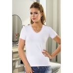 Anıt V Yaka Dantelli Atlet 2176 - Beyaz