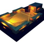 Anıtkabir Maketi Monte LED Işıklı 1/800 Ölçekli 29x17x7 Cm