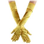 Anjetan Çok yönlü bayanlar akşam partisi Cosplay ziyafet opera elastik kostüm eldiven saten su geçirmez Vintage moda klasik nefes basit uzun sineklik eldiven dirsek eldiven cadılar bayramı için