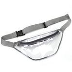 Anjetan Seyahat kadın erkek kız erkek bel çantası şeffaf Polyester rahat şeffaf Unisex moda Crossbody göğüs çantası