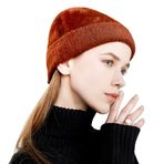Anjetan Yürüyüş Bisiklet Sevimli Gençler Kadın Dekoratif Soğuk Geçirmez Nefes Kelepçeli Bere Şapka Moda Yumuşak Elastik Düz Renk Nefes Termal Örme Şapka Kış Şapka Kız için Saat Kapağı