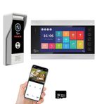 ANJIELO SMART 4 Telli Bağlantı Tuya Görsel İnterkom Sistemi 1080P HD Kamera Kablolu Kapı Zili Kamera Geniş Açı ile WiFi Ekran Monitörü Hareket Algılama ile Gece Görüşü