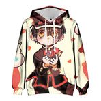 Anjinguang Tip 1 Hanako Kun Yugi Amane Beyaz Renk 3D Baskılı Unisex Sweatshirt