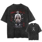 Anjinguang Tokitou Muichirou T-Shirt Anime Tshirt erkekler kadınlar için Agatsuma Zenitsu yıkanmış Vintage siyah rahat T Shirt yaz kısa kollu TeeTops, tip 4, L