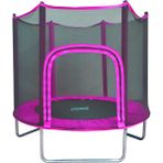ANKA 140 cm Fileli Ev Tipi Trambolin 55 Inç Güvenlik Filesi ile 120 kg Taşıma Kapasitesi - Pembe