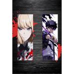 Anka Atölye Solo Leveling 2'li Kitap Ayracı Seti – Jin Woo ve Cha Hae - Anime Temalı Ayraç