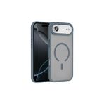 anka cep cep telefonu aksesuarları Apple iPhone 17 Air ile Uyumlu Mat Yüzey MagSafe Şarj Özellikli Silikon Kılıf - Gri, Zr-Sio-iPhone 17 Air